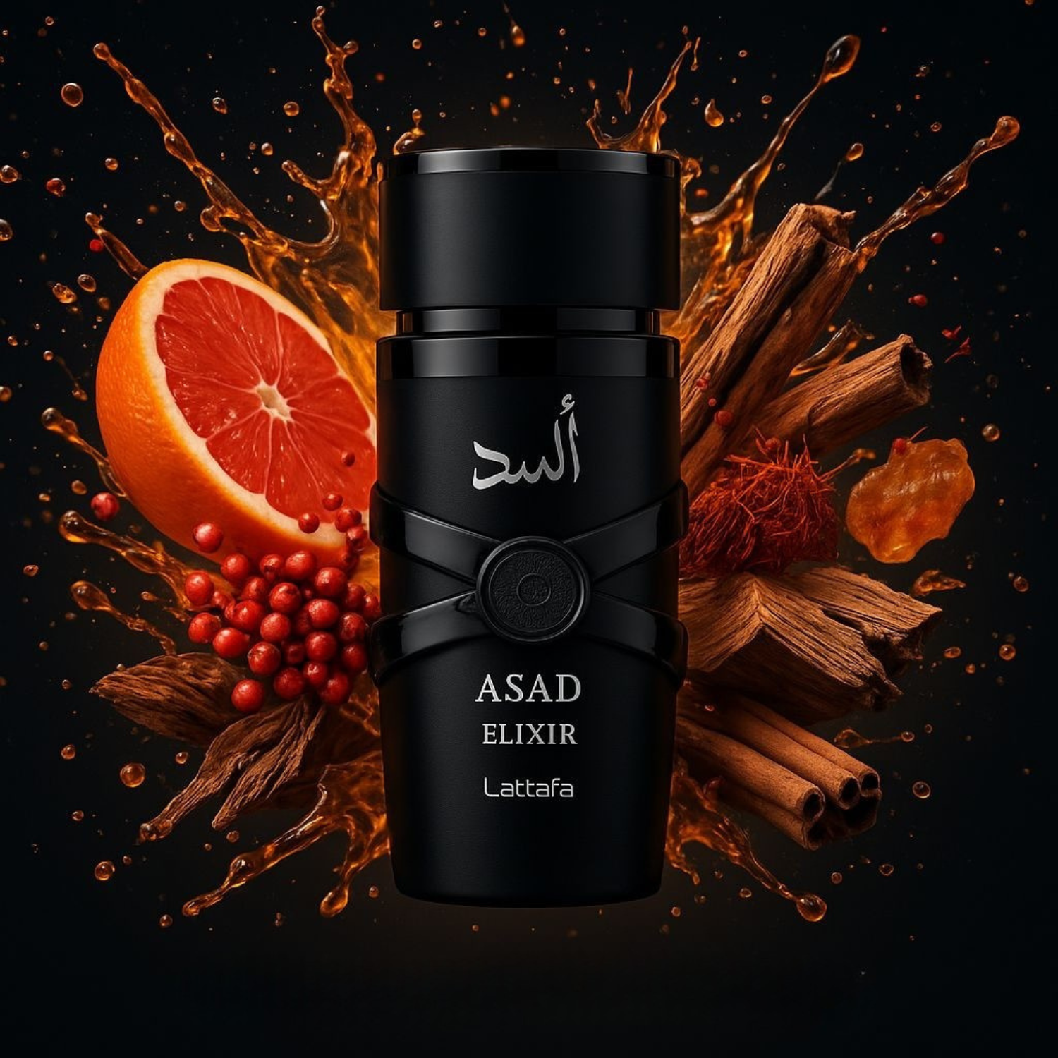 Parfum Asad Elixir Lattafa ambiance masculine intense orientale