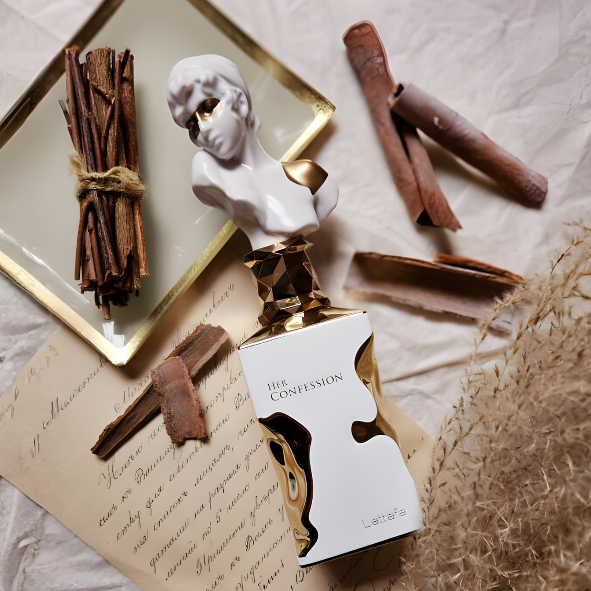 Parfum Her Confession Lattafa ambiance féminine élégante florale douce